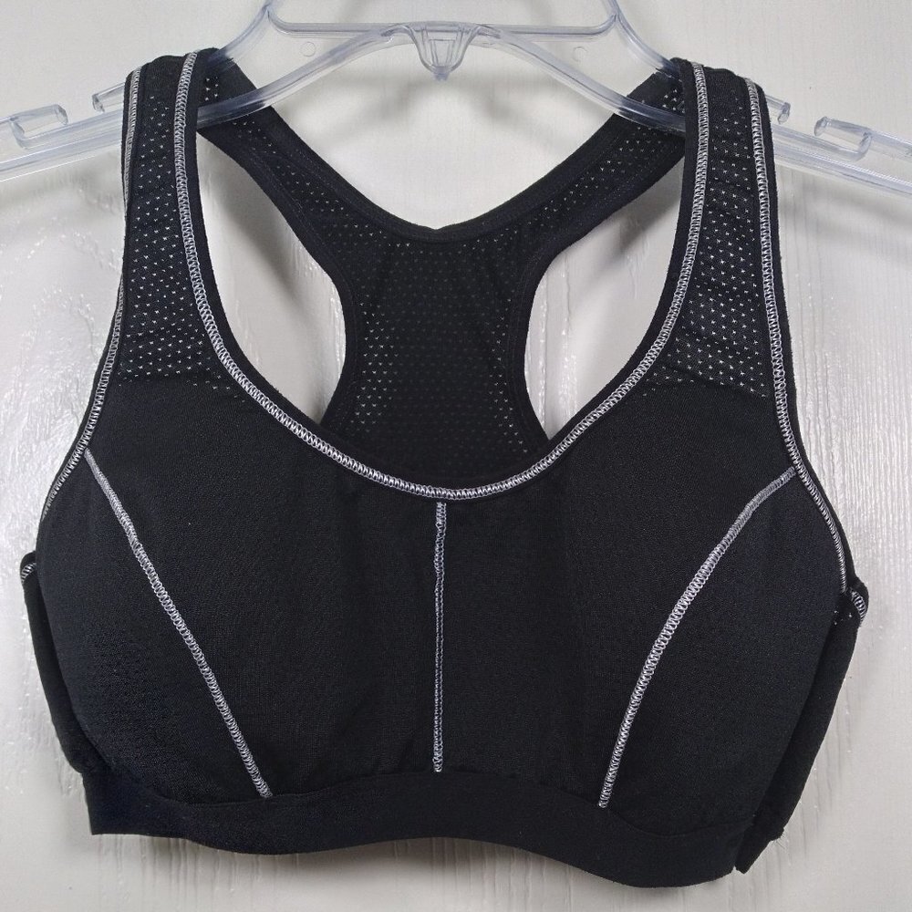 Black Padded Sports Bra - Picture 3 of 6